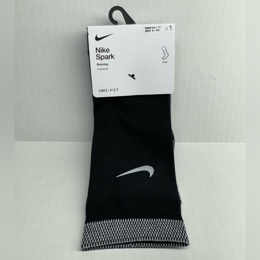 Nike Spark Running Cushioned Black Crew Socks